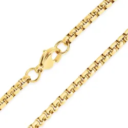 vanntett halskjede i forgylt stål 50 cm x 3 mm  - OCEANA