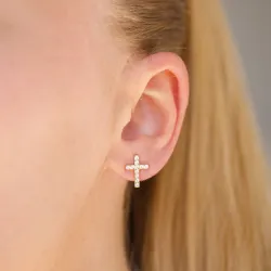 vanntette kors kjedeøreringer i forgylt stål - OCEANA