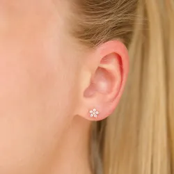 vanntette blomst helix piercing i forgylt stål - OCEANA
