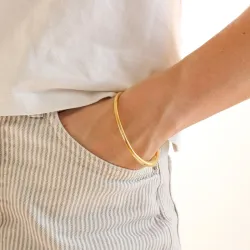 vanntett armring i forgylt stål - OCEANA