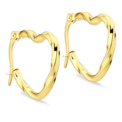 vanntette hjerte creol i forgylt stål - OCEANA