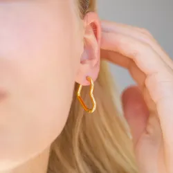 vanntette hjerte creol i forgylt stål - OCEANA