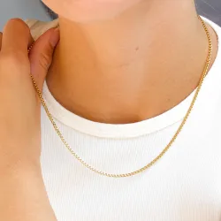 vanntett halskjede i forgylt stål - OCEANA