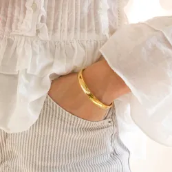 vanntett 8 mm armring i forgylt stål  x 8 mm  - OCEANA