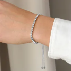 vanntett zirkon armbånd i stål - OCEANA