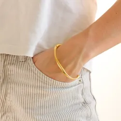 vanntett armring i forgylt stål - OCEANA