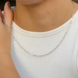 vanntett halskjede i stål 45 cm x 2 mm  - OCEANA