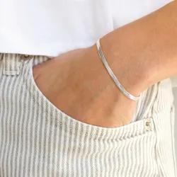 vanntett armbånd i stål 16 + 5 cm x 3,0 mm  - OCEANA