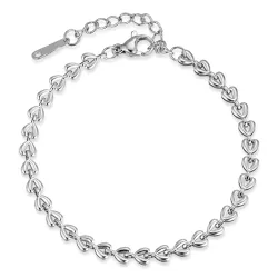 vanntett hjerte armbånd i stål - OCEANA