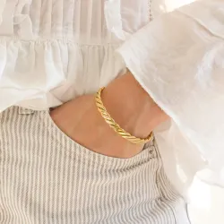 vanntett armring i forgylt stål - OCEANA