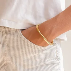 vanntett armring i forgylt stål 71 mm x 6,0 mm  - OCEANA