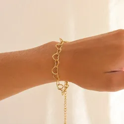 vanntett armbånd i forgylt stål  x 7,6 mm  - OCEANA