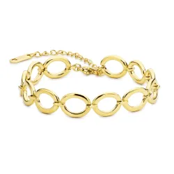 vanntett armbånd i forgylt stål 16 + 5 cm x 9,5 mm  - OCEANA