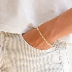 vanntett hjerte armring i forgylt stål  x 4,25 mm  - OCEANA