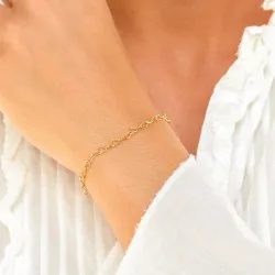 hjerte armbånd i forgylt stål - OCEANA