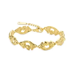 vanntett armbånd i forgylt stål - OCEANA