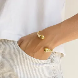 vanntett armring i forgylt stål 59 mm x 13,0 mm  - OCEANA