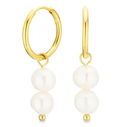 vanntette perle creol i forgylt stål - OCEANA