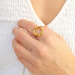 vanntette øredobber i forgylt stål - OCEANA