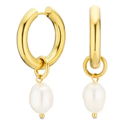 vanntette perle creol i forgylt stål - OCEANA