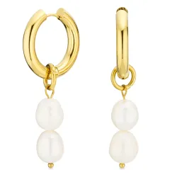 vanntette perle creol i forgylt stål - OCEANA