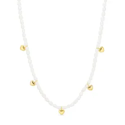 vanntett hjerte halskjede i forgylt stål - OCEANA