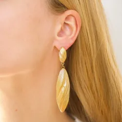 vanntette øredobber i forgylt stål - OCEANA