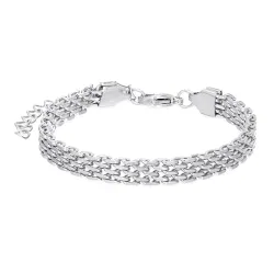 vanntett armbånd i stål 16 cm  + 5 cm x 6 mm  - OCEANA