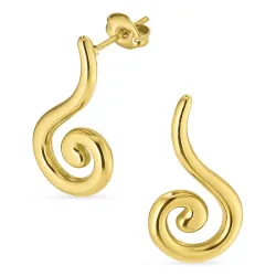 vanntette øredobber i forgylt stål - OCEANA