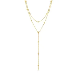 vanntett halskjede i forgylt stål - OCEANA