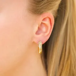 vanntette zirkon halvcreol i forgylt stål - OCEANA