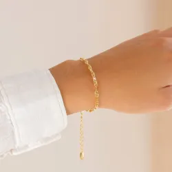 vanntett armbånd i forgylt stål - OCEANA