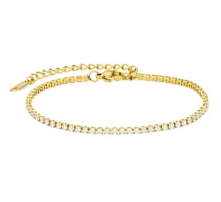 vanntett zirkon armbånd i forgylt stål - OCEANA