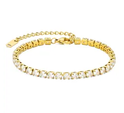 vanntett zirkon armbånd i forgylt stål - OCEANA