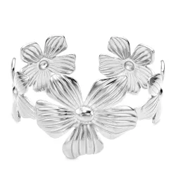 vanntett blomst armbånd i stål - OCEANA