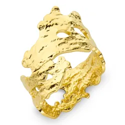 vanntett ring i forgylt stål - OCEANA