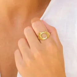 vanntett ring i forgylt stål - OCEANA