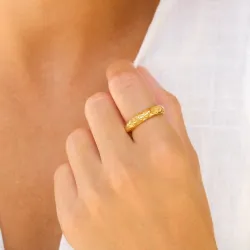 vanntett ring i forgylt stål - OCEANA