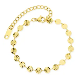 vanntett armbånd i forgylt stål - OCEANA