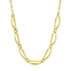 vanntett halskjede i forgylt stål - OCEANA