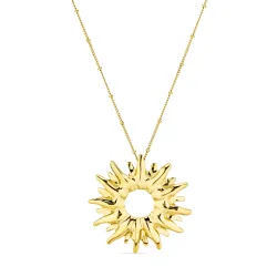 vanntett sol halskjede i forgylt stål - OCEANA