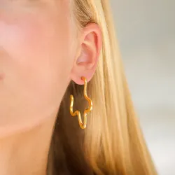 vanntette øredobber i forgylt stål - OCEANA