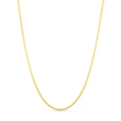 vanntett halskjede i forgylt stål 38 + 5 cm x 2,0 mm  - OCEANA