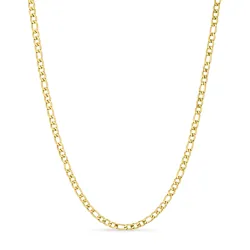 vanntett figarohalskjede i forgylt stål 45 cm x 3 mm  - OCEANA