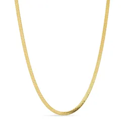 vanntett slangehalskjede i forgylt stål 40+5 cm x 3 mm  - OCEANA