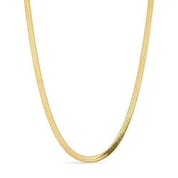 vanntett slangehalskjede i forgylt stål 40+5 cm x 4 mm  - OCEANA