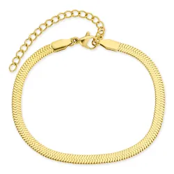 vanntett slangearmbånd i forgylt stål  x 3,7 mm  - OCEANA