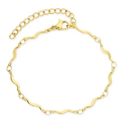 vanntett armbånd i forgylt stål 16+5 cm x 2,7 mm  - OCEANA