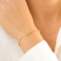 vanntett armbånd i forgylt stål 16+5 cm x 2,7 mm  - OCEANA