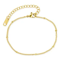 vanntett kule armbånd i forgylt stål 16+5 cm x 2,0 mm  - OCEANA